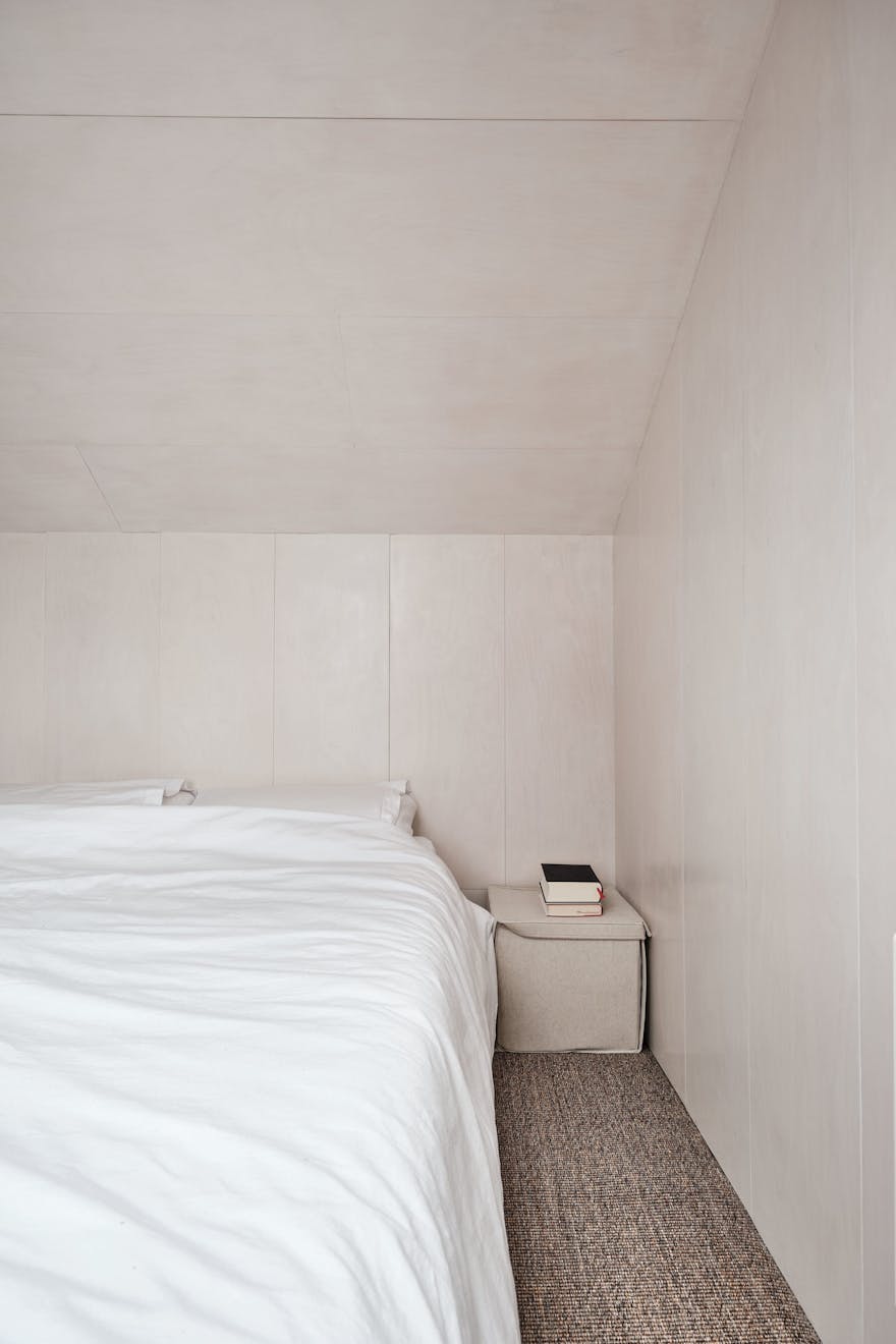 Offord Road - Aucoot - Victorian house flat refurbishment - Ply wood staircase
